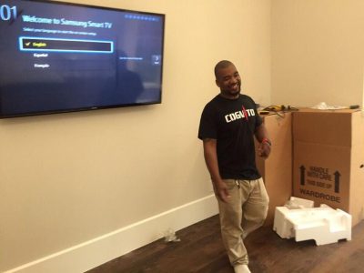 Professional flat-screen setup in Farmers Branch, TX